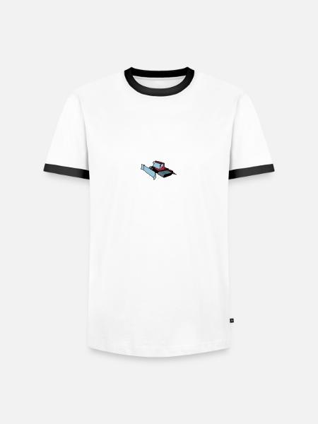 dameuse - T-shirt contrasté Homme - blanc/noir
