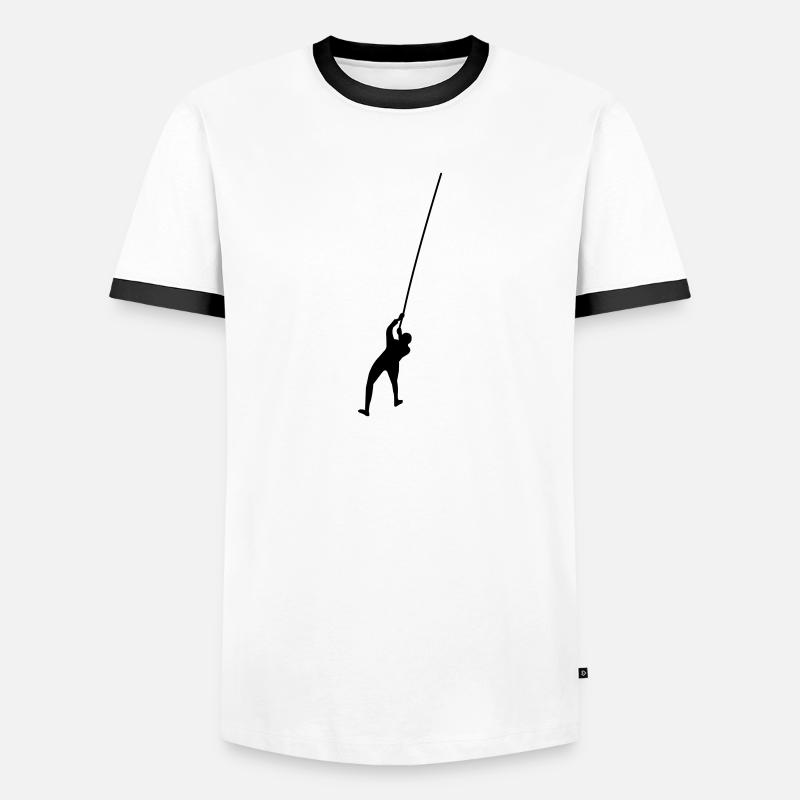 Klettern - Männer Kontrast-T-Shirt - Weiß/Schwarz