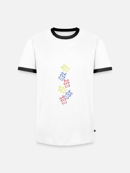 Easter Bunny Icon Easter - Men's Ringer Shirt - white/black