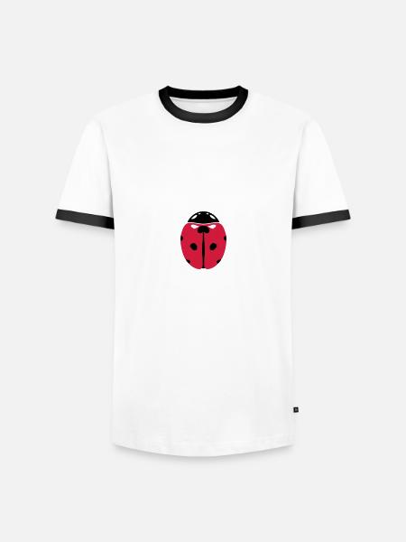 Ladybug - Men's Ringer Shirt - white/black
