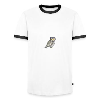 Vogel - Männer Kontrast-T-Shirt - Weiß/Schwarz - Vorne - AI Model Female 172 light (172cm) & AI Model Male 178 dark (178cm)