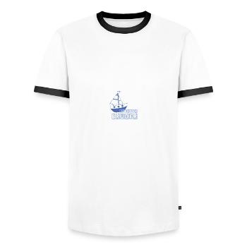 Kleiner Bruder - Männer Kontrast-T-Shirt - Weiß/Schwarz - Vorne - AI Model Female 172 light (172cm) & AI Model Male 178 dark (178cm)