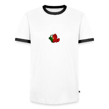 portugal - T-shirt contrasté Homme - blanc/noir - Devant - AI Model Female 172 light (172cm) & AI Model Male 178 dark (178cm)