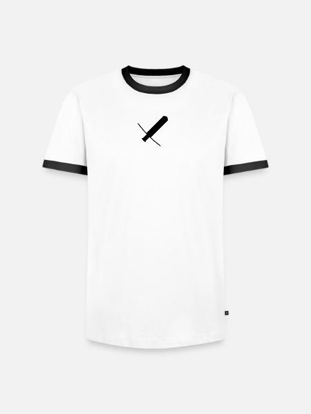 Schwert 3 - Männer Kontrast-T-Shirt - Weiß/Schwarz