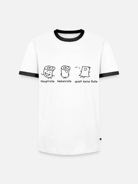 Rollenspiel und chillen - Männer Kontrast-T-Shirt - Weiß/Schwarz