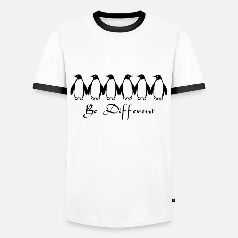 Be Different - Men's Ringer Shirt - white/black