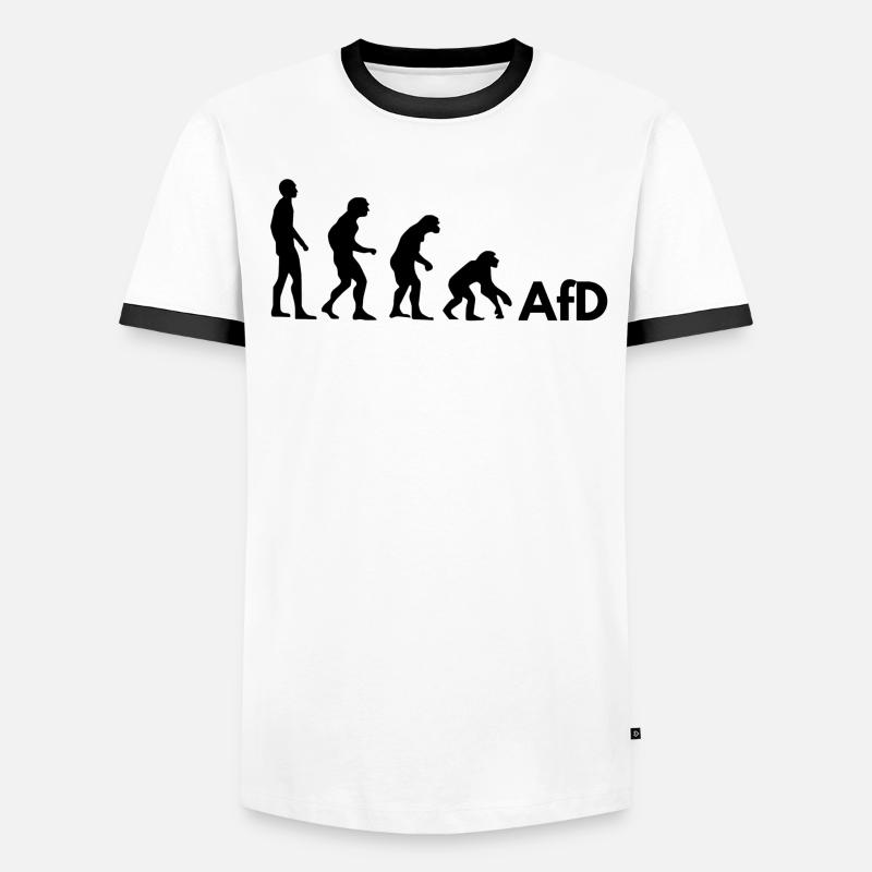 AfD Evolution - T-shirt contrasté Homme - blanc/noir