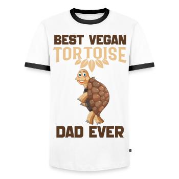 Tortoises - Men's Ringer Shirt - white/black - Front - AI Model Female 172 light (172cm) & AI Model Male 178 dark (178cm)