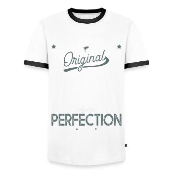 1966 vintage original gift birthday 56 years - Men's Ringer Shirt - white/black - Front - AI Model Female 172 light (172cm) & AI Model Male 178 dark (178cm)
