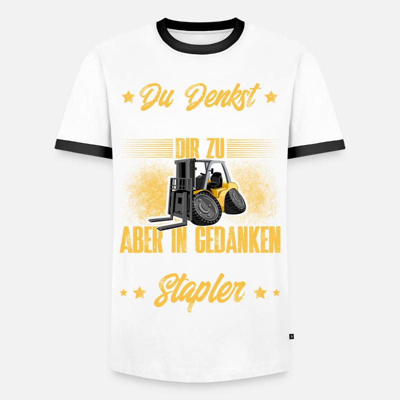 Forklift Forklift Driver - Men's Ringer Shirt - white/black
