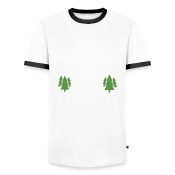 King of the camper camping caravan motorhome - Men's Ringer Shirt - white/black - Front - AI Model Female 172 light (172cm) & AI Model Male 178 dark (178cm)