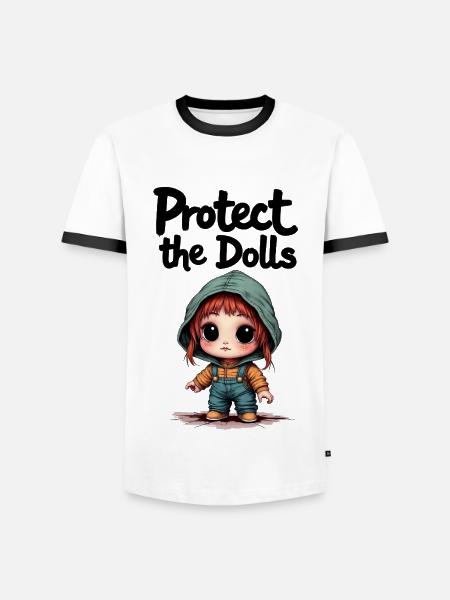 Protect the Dolls - Sweet Message - Men's Ringer Shirt - white/black
