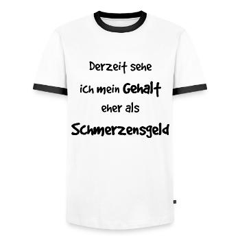 Arbeit Job Kollegen Spruch lustig Geschenkidee - Männer Kontrast-T-Shirt - Weiß/Schwarz - Vorne - AI Model Female 172 light (172cm) & AI Model Male 178 dark (178cm)
