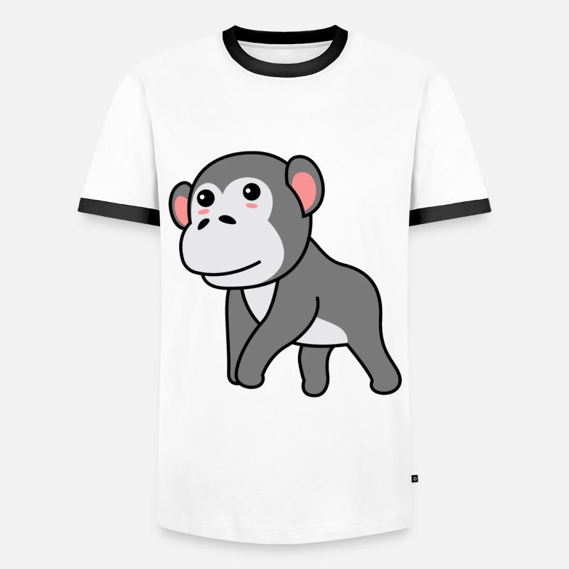 Gorilla Comic - Men's Ringer Shirt - white/black