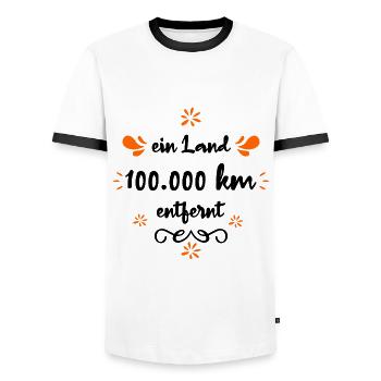 Politik-Spruch - Männer Kontrast-T-Shirt - Weiß/Schwarz - Vorne - AI Model Female 172 light (172cm) & AI Model Male 178 dark (178cm)
