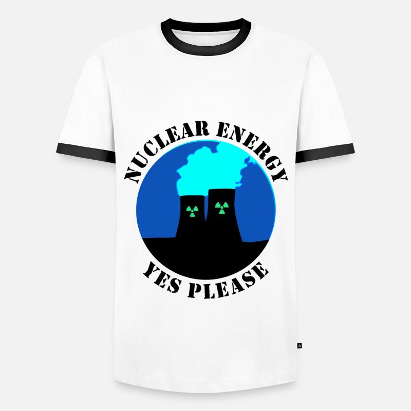 Nuclear Energy Yes Please - Men's Ringer Shirt - white/black