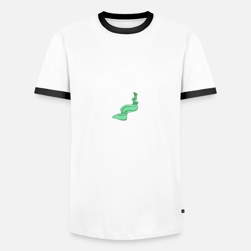 Meerestiere - Männer Kontrast-T-Shirt - Weiß/Schwarz