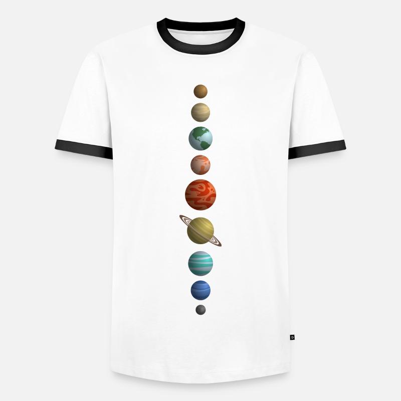 Solar System - Men's Ringer Shirt - white/black
