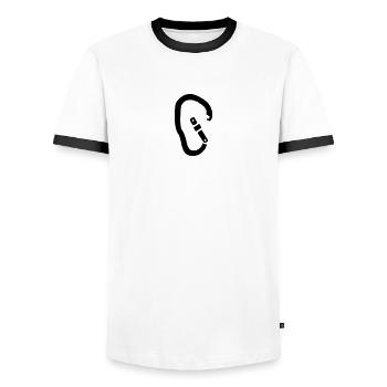 carabine - T-shirt contrasté Homme - blanc/noir - Devant - AI Model Female 172 light (172cm) & AI Model Male 178 dark (178cm)