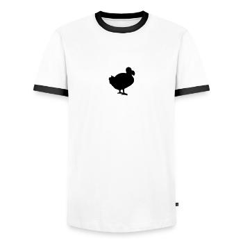Dodo - Männer Kontrast-T-Shirt - Weiß/Schwarz - Vorne - AI Model Female 172 light (172cm) & AI Model Male 178 dark (178cm)