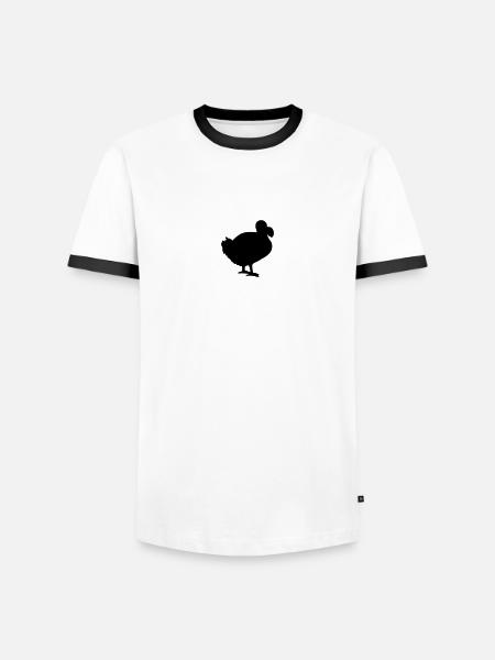 Dodo - Männer Kontrast-T-Shirt - Weiß/Schwarz