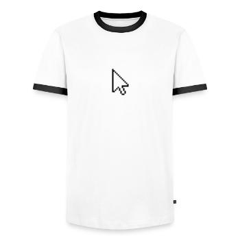 Muspil - T-shirt contrasté Homme - blanc/noir - Devant - AI Model Female 172 light (172cm) & AI Model Male 178 dark (178cm)