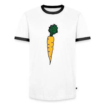 carrot - T-shirt contrasté Homme - blanc/noir - Devant - AI Model Female 172 light (172cm) & AI Model Male 178 dark (178cm)