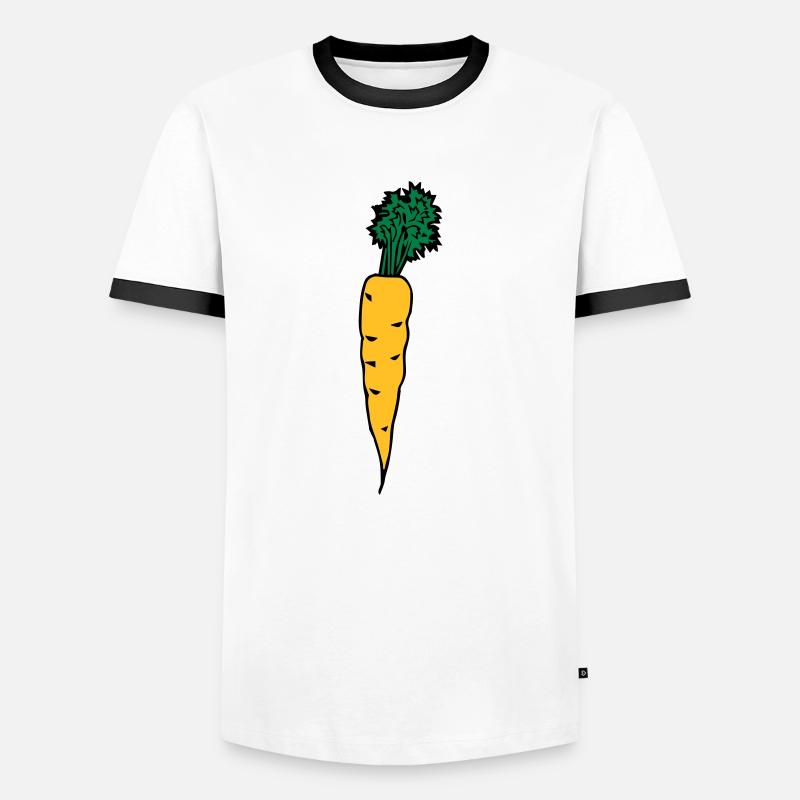 carrot - Men's Ringer Shirt - white/black