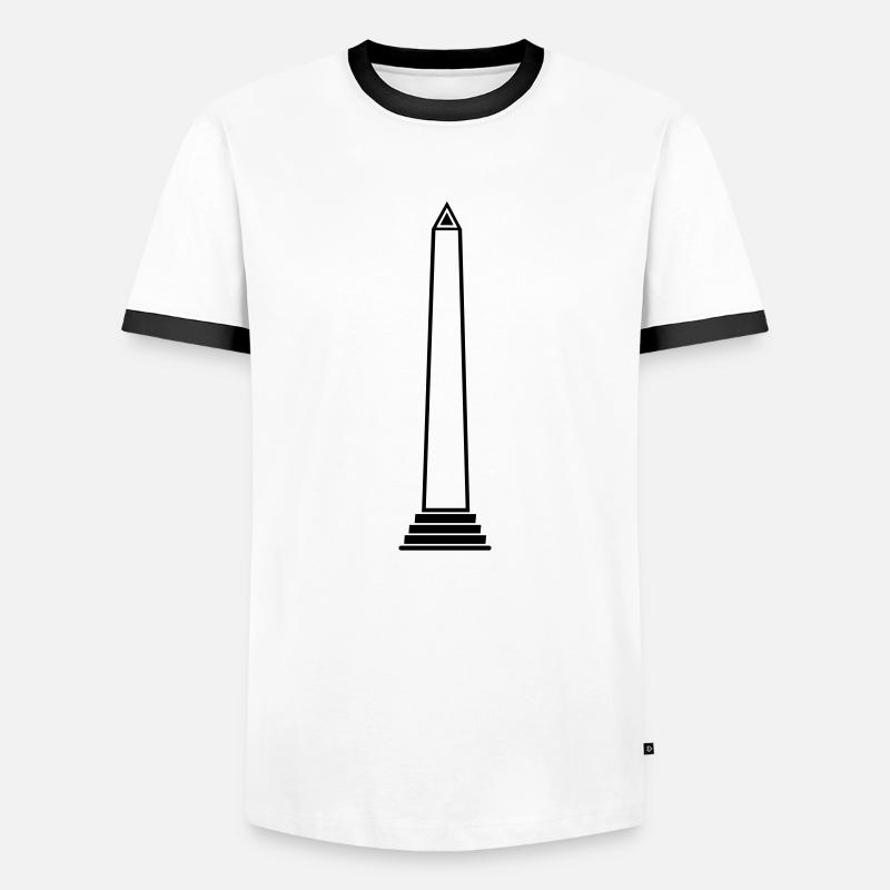 obelisk - Men's Ringer Shirt - white/black