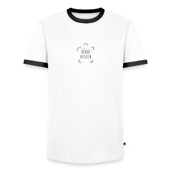 Rêver veiller - T-shirt contrasté Homme - blanc/noir - Devant - AI Model Female 172 light (172cm) & AI Model Male 178 dark (178cm)