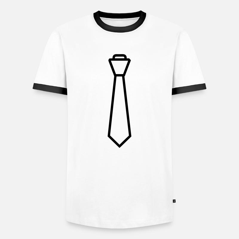 Binden - Männer Kontrast-T-Shirt - Weiß/Schwarz