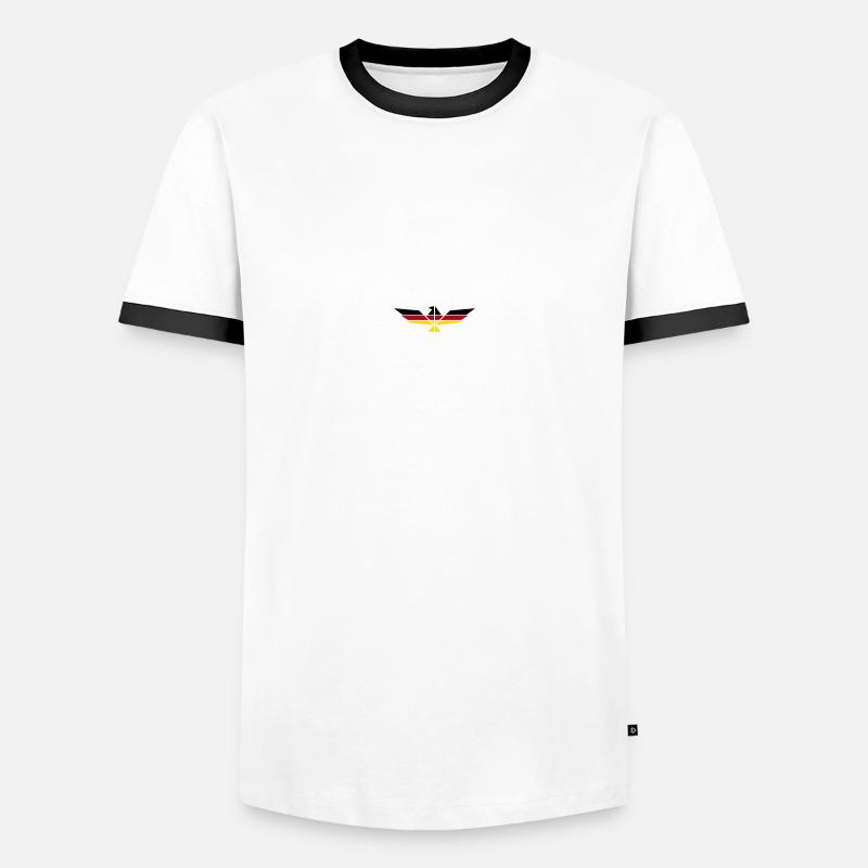 German eagle - Men's Ringer Shirt - white/black