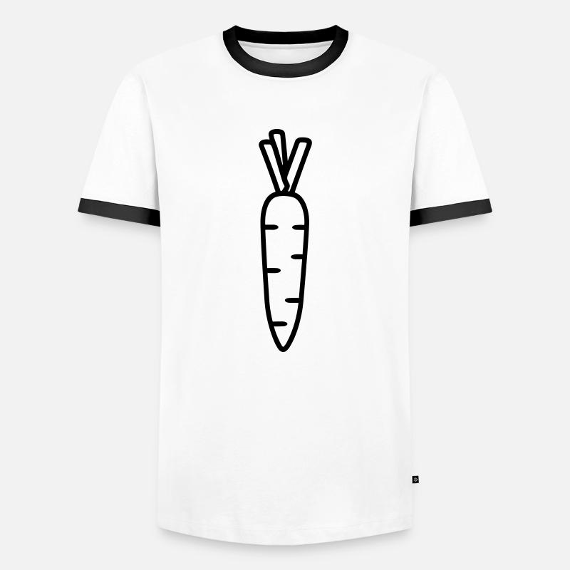 Carrot - Men's Ringer Shirt - white/black