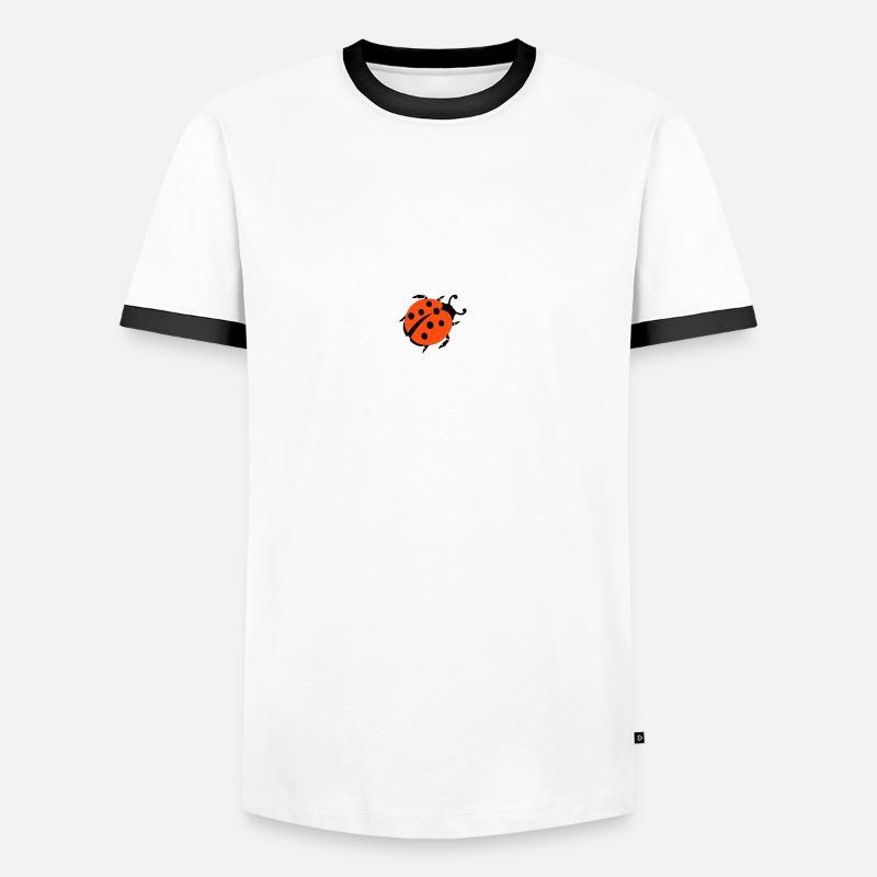 ladybug - marienkaefer - Männer Kontrast-T-Shirt - Weiß/Schwarz