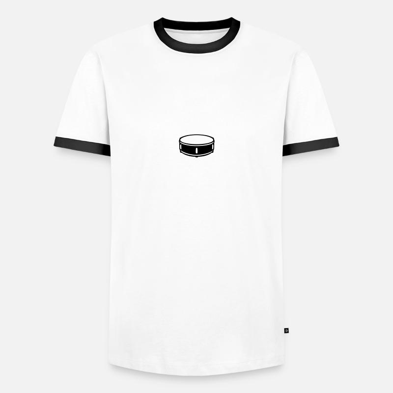 Snare Drum - Men's Ringer Shirt - white/black