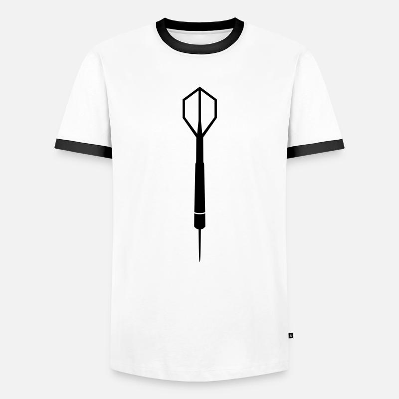 Dart - Men's Ringer Shirt - white/black