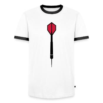 Dart - T-shirt contrasté Homme - blanc/noir - Devant - AI Model Female 172 light (172cm) & AI Model Male 178 dark (178cm)