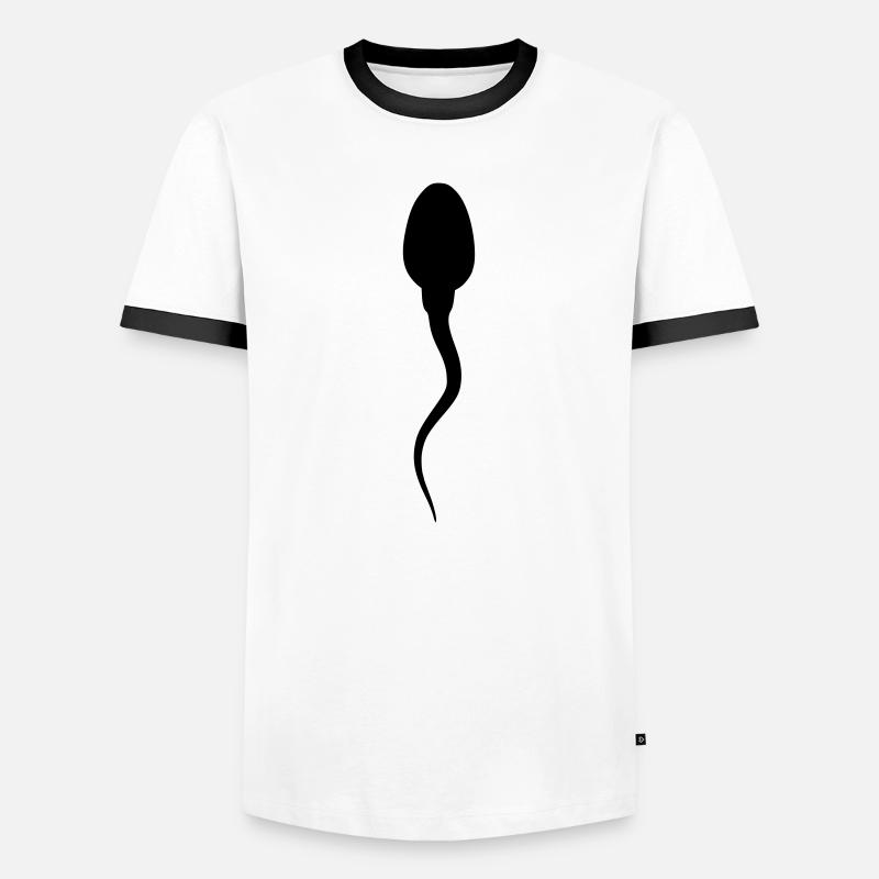 sperma - Men's Ringer Shirt - white/black