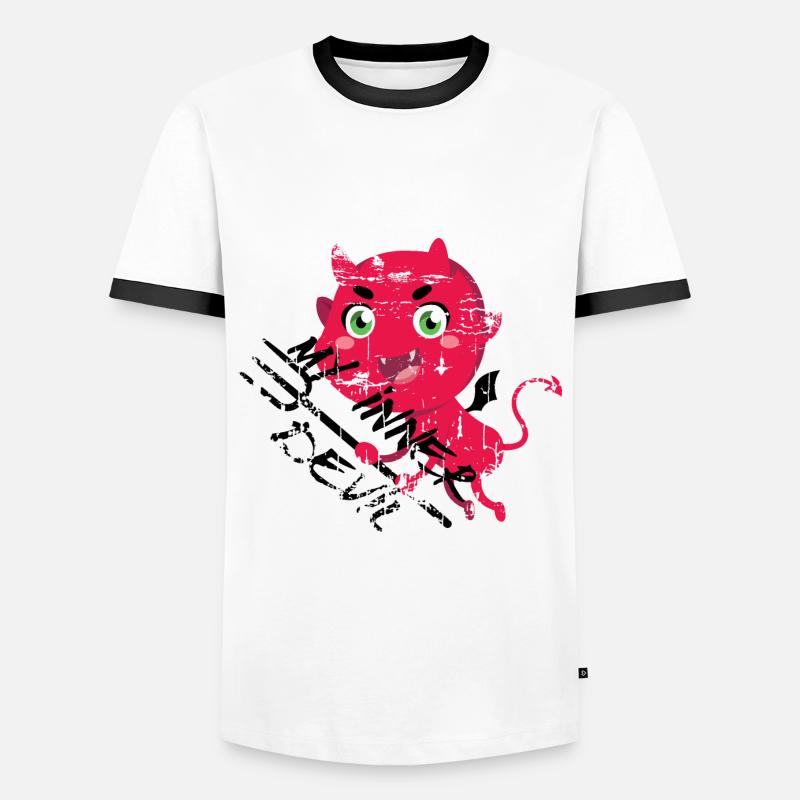 my inner devil - Men's Ringer Shirt - white/black