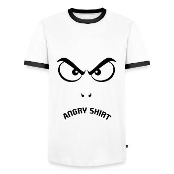 Mauvais regard - T-shirt contrasté Homme - blanc/noir - Devant - AI Model Female 172 light (172cm) & AI Model Male 178 dark (178cm)