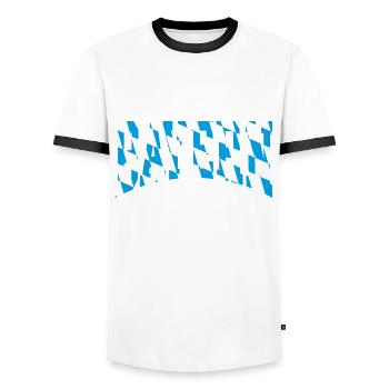Bavière - T-shirt contrasté Homme - blanc/noir - Devant - AI Model Female 172 light (172cm) & AI Model Male 178 dark (178cm)