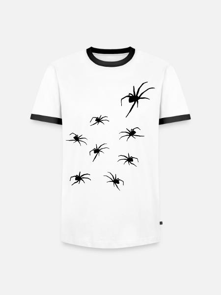 Spiders, Spider Horror - Men's Ringer Shirt - white/black