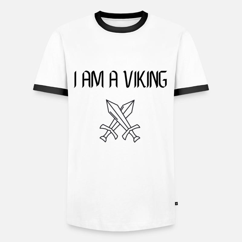 Ich bin ein Wikinger - Männer Kontrast-T-Shirt - Weiß/Schwarz
