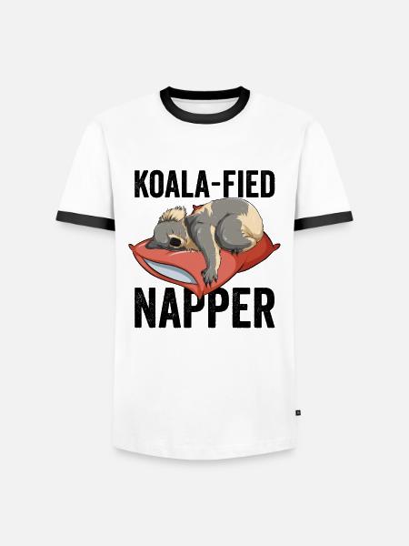 Koala fied Napper - T-shirt contrasté Homme - blanc/noir