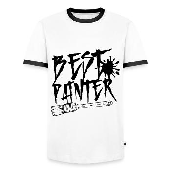 Bester Maler Beruf Malerbetrieb Malen Lackierer - Männer Kontrast-T-Shirt - Weiß/Schwarz - Vorne - AI Model Female 172 light (172cm) & AI Model Male 178 dark (178cm)
