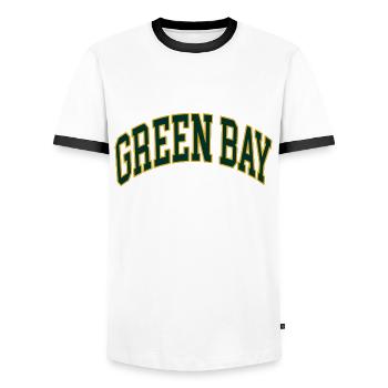 Baie Verte - T-shirt contrasté Homme - blanc/noir - Devant - AI Model Female 172 light (172cm) & AI Model Male 178 dark (178cm)