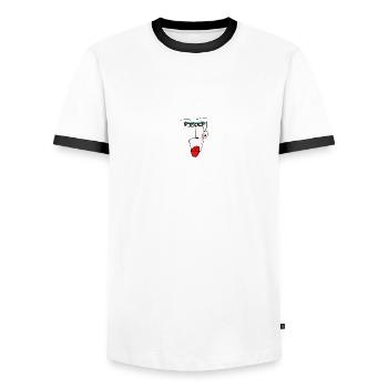 Drag Queen - Männer Kontrast-T-Shirt - Weiß/Schwarz - Vorne - AI Model Female 172 light (172cm) & AI Model Male 178 dark (178cm)