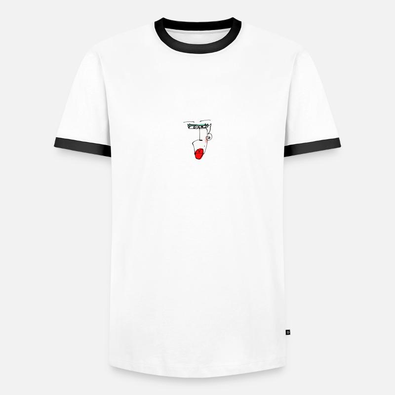 Drag Queen - Männer Kontrast-T-Shirt - Weiß/Schwarz
