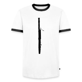 Fagott - Männer Kontrast-T-Shirt - Weiß/Schwarz - Vorne - AI Model Female 172 light (172cm) & AI Model Male 178 dark (178cm)
