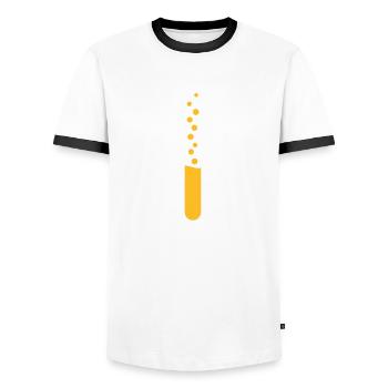 Chemistry - Men's Ringer Shirt - white/black - Front - AI Model Female 172 light (172cm) & AI Model Male 178 dark (178cm)